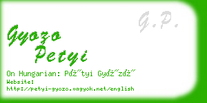 gyozo petyi business card